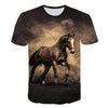 Men Streetwear Round Neck Short Sleeve Tees Tops Funny Animal Male Clothes Casual Run Horse 3D Print Tshirt | Vimost Shop.