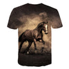 Men Streetwear Round Neck Short Sleeve Tees Tops Funny Animal Male Clothes Casual Run Horse 3D Print Tshirt | Vimost Shop.