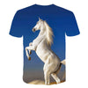 Men Streetwear Round Neck Short Sleeve Tees Tops Funny Animal Male Clothes Casual Run Horse 3D Print Tshirt | Vimost Shop.