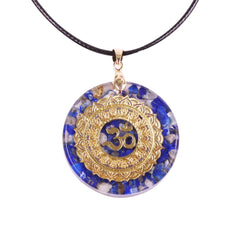 Energy Orgonite Necklace Lapis Lazuli Pendant Healing Emotional Wound Meditation Yoga Jewelry