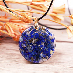 Energy Orgonite Necklace Lapis Lazuli Pendant Healing Emotional Wound Meditation Yoga Jewelry | Vimost Shop.