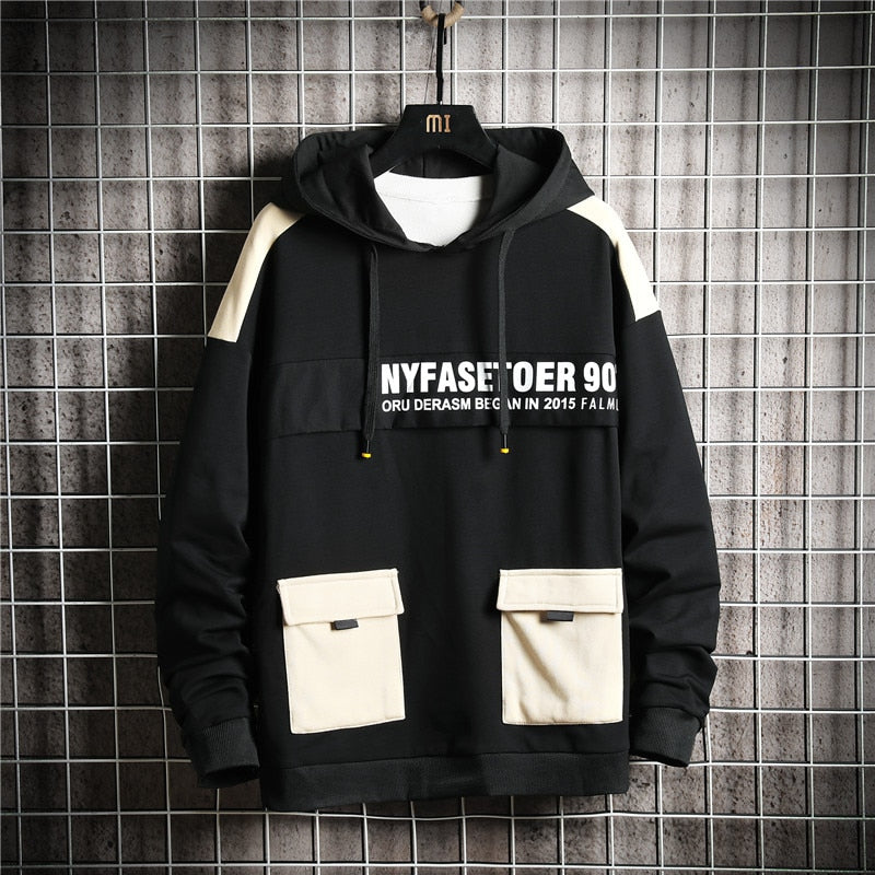 Winter Fashion Loose Men's Hoodies Tooling Hip Hop Sweatshirt Male Harajuku Japanese Streetwear Hoodie Men | Vimost Shop.
