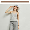 Minimalism Spring Summer Knitted Soft Solid Vest tops Women Causal Vneck sleeveless Camisole Top Women | Vimost Shop.