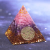 Rose Quartz Healing Orgone Pyramid with om Symbol Energy Generator Crystal Mediation Home Office Deco | Vimost Shop.