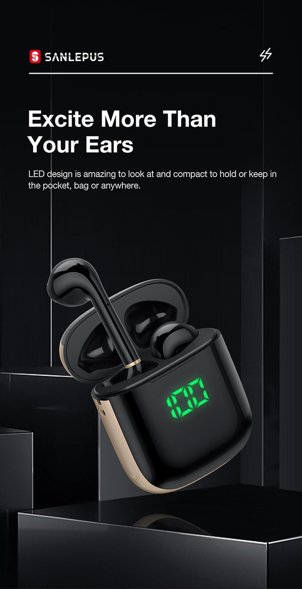 Led Display TWS Earphones Wireless Headphones 3D Stereo Earbuds Gaming Sport Headset For Android iPhone Xiaomi Huawei | Vimost Shop.