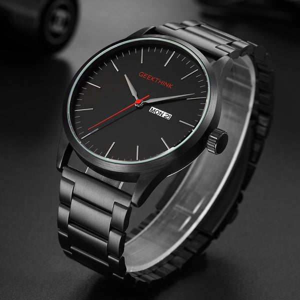 Military Black Steel Casual Japan Quartz Watches Man Fashion Business Luxury Brand Mens Clock male Date Analog Wristwatch | Vimost Shop.