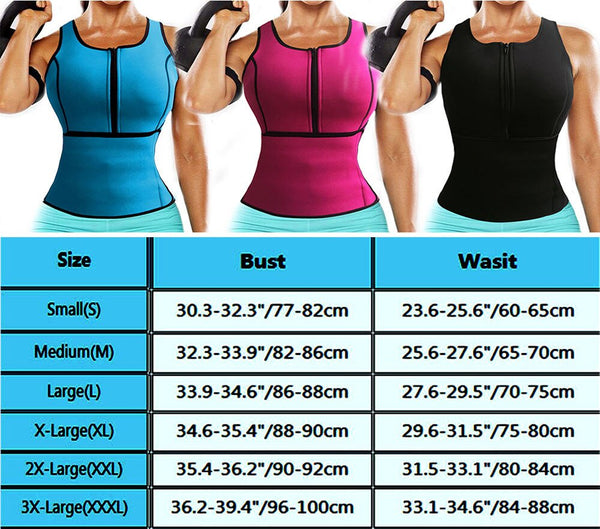 Women Waist Trainer Workout Slimming Sweat Vest Belt Body Shaper Neoprene Sauna Plus size Shapewear Corset Weight Loss Slimmer | Vimost Shop.