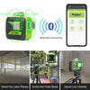 3x360 Green Beam 3D Laser Level with Bluetooth Connectivity Self-Leveling Cross Line USB Charge Use Dry & Li-ion Battery | Vimost Shop.