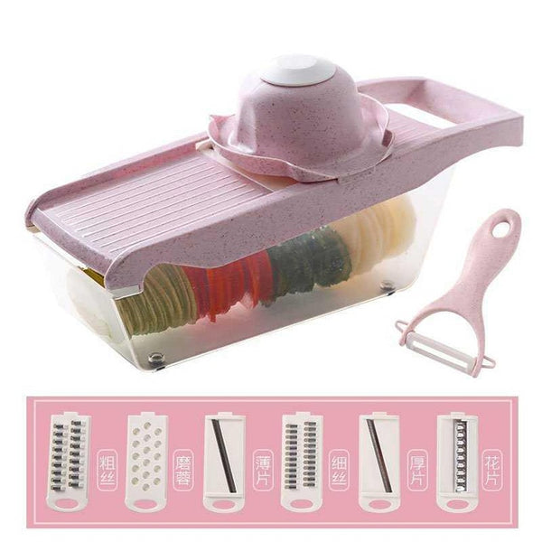 Multifunctional Vegetable Cutter Shredders Slicers Fruit Potato Peeler Carrot Grater Kitchen Accessories Basket Vegetable Slicer | Vimost Shop.