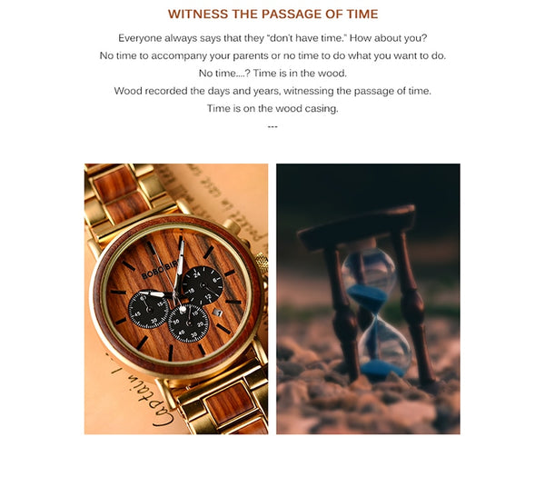 Wooden Men Watch Relogio Masculino Top Brand Luxury Chronograph Date Display Stop Watches erkek kol saati Great Gifts | Vimost Shop.