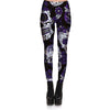 Hot Sell Skull Leggings Women's Skull&flower Black Leggings Digital Print Trousers 7 color skull Woman Stretch Pants Plus Size | Vimost Shop.