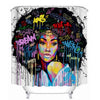 African American Women with Crown Shower Curtain Afro Africa Girl Queen Princess Bath Curtains with Rugs Toilet Seat Cover Set | Vimost Shop.