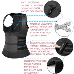 Waist Trainer Neoprene Body Shaper Women Slimming Sheath Double Belt Sweat Shapewear Fat Burning Corset Sauna Vest Trimmer Belt | Vimost Shop.