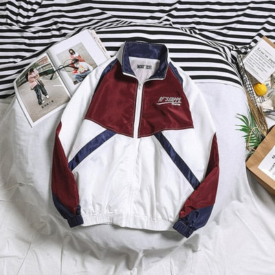 Jacket Men Windbreaker Autumn Hip Hop Couple Thin Jacket Windbreaker Patchwork Multi Pockets Casual Track Coat Streetwear | Vimost Shop.
