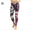Skull Red Flowers Leggings Sexy Rose 3D Digital Printed Women Leggins Fitness Soft Slim Mujer Workout Pants | Vimost Shop.
