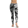 Skull Red Flowers Leggings Sexy Rose 3D Digital Printed Women Leggins Fitness Soft Slim Mujer Workout Pants | Vimost Shop.