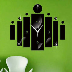 Luxury 3D Black Digital Mirror Silver Wall Clock Modern Design Home Decor Watch Wall Sticker For Home Decoration | Vimost Shop.