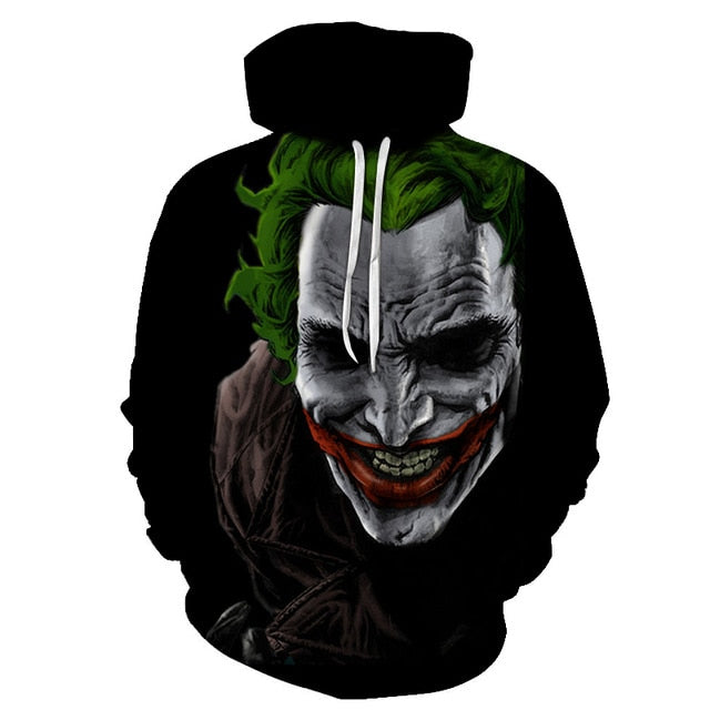 Joker 3D Hoodies Men Women Sweatshirts Badass Funny Printed Pullover Autumn Winter Brand Tracksuits Boy Hoodies | Vimost Shop.