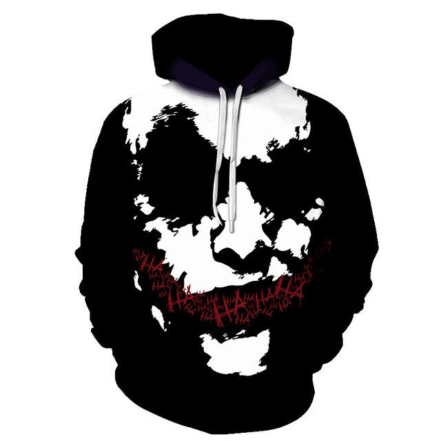 Joker 3D Hoodies Men Women Sweatshirts Badass Funny Printed Pullover Autumn Winter Brand Tracksuits Boy Hoodies | Vimost Shop.