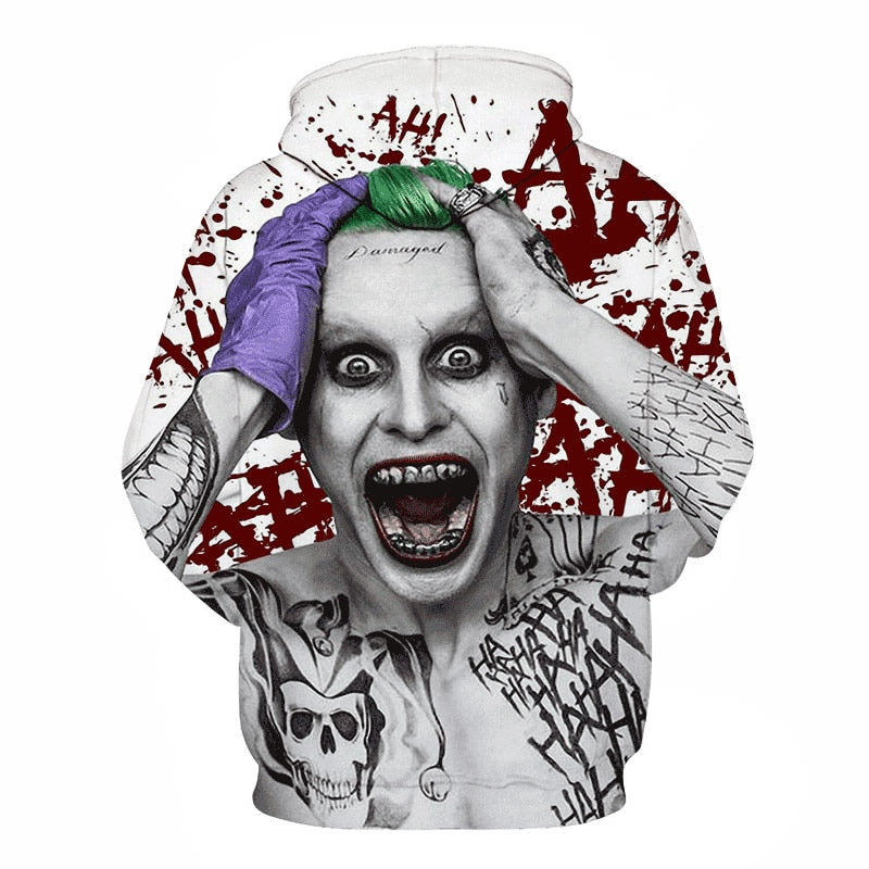 Joker 3D Hoodies Men Women Sweatshirts Badass Funny Printed Pullover Autumn Winter Brand Tracksuits Boy Hoodies | Vimost Shop.