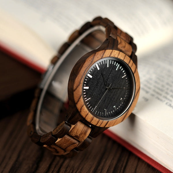 Men Wooden Watch Quartz Wristwatch Top Brand Timepieces Gift Box relogio masculino Accept Drop Shipping | Vimost Shop.