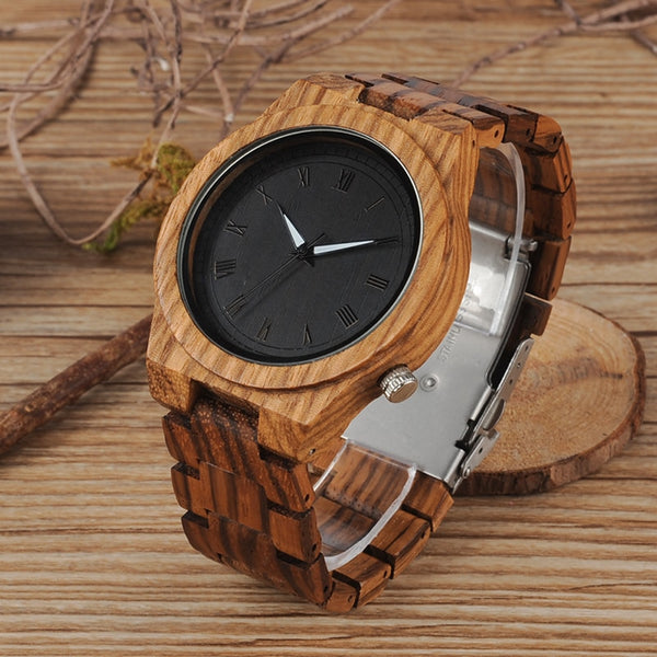 Men Wooden Watch Quartz Wristwatch Top Brand Timepieces Gift Box relogio masculino Accept Drop Shipping | Vimost Shop.