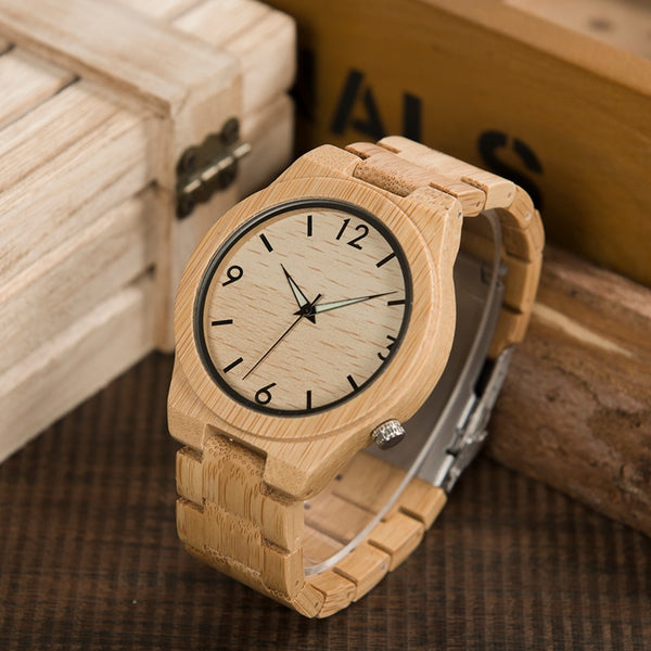 Men Wooden Watch Quartz Wristwatch Top Brand Timepieces Gift Box relogio masculino Accept Drop Shipping | Vimost Shop.