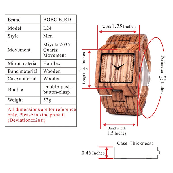 Men Wooden Watch Quartz Wristwatch Top Brand Timepieces Gift Box relogio masculino Accept Drop Shipping | Vimost Shop.