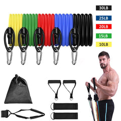 Resistance Bands Set Exercise Bands with Door Anchor Legs Ankle Straps for Resistance Training Physical Therapy Home Workouts | Vimost Shop.