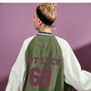 Number Prints Harajuku Women Baseball Long Jackets Autumn Korean Ladies Daily Outerwear | Vimost Shop.