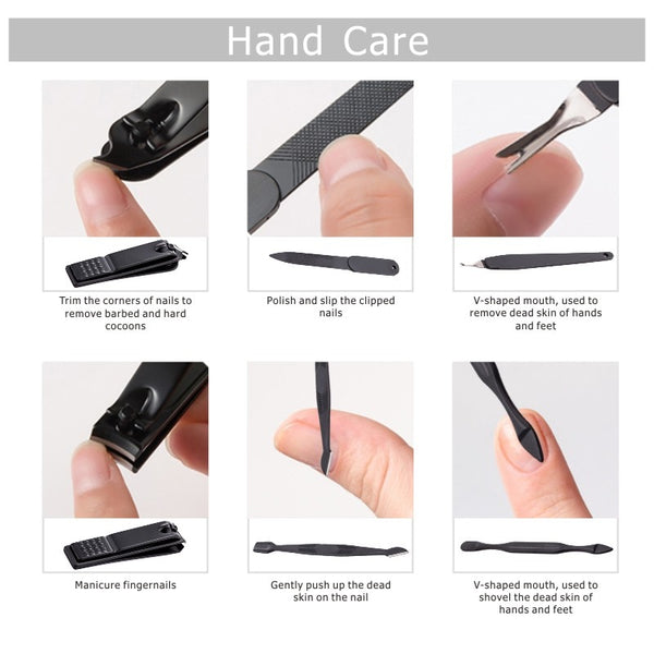Professional Nail Clipper Kit Manicure Set Nail Care Set Nail Cutter Pedicure Blackhead Blemish Eyelash Makeup Facial Care Tool | Vimost Shop.