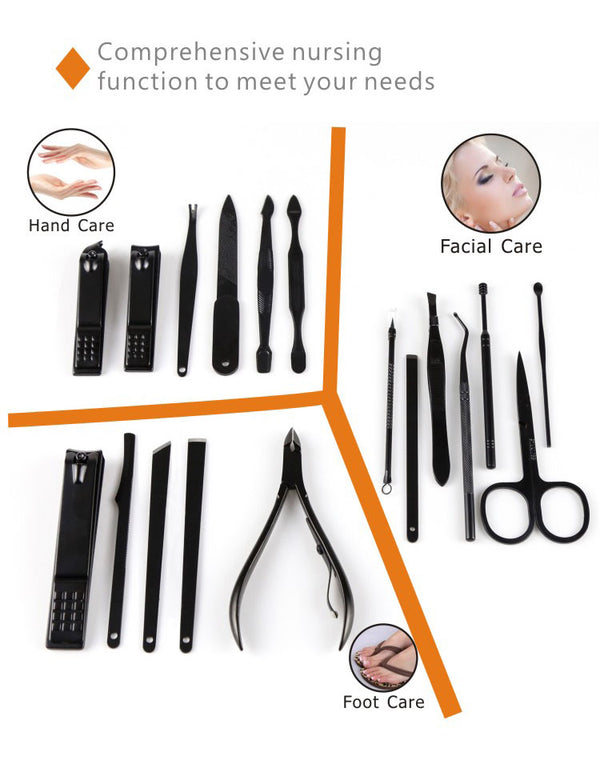 Professional Nail Clipper Kit Manicure Set Nail Care Set Nail Cutter Pedicure Blackhead Blemish Eyelash Makeup Facial Care Tool | Vimost Shop.