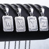 A-Z Letters Silver Color Charm Pendant Necklaces Square Capital Stainless Steel Letter Necklace Unisex Alphabet Jewely GPM11 | Vimost Shop.