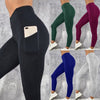 Women Leggings Running Fitness Yoga Pants With Pocket Solid Sports Gym Workout Athletic Elasticity Pants Tights Trousers | Vimost Shop.