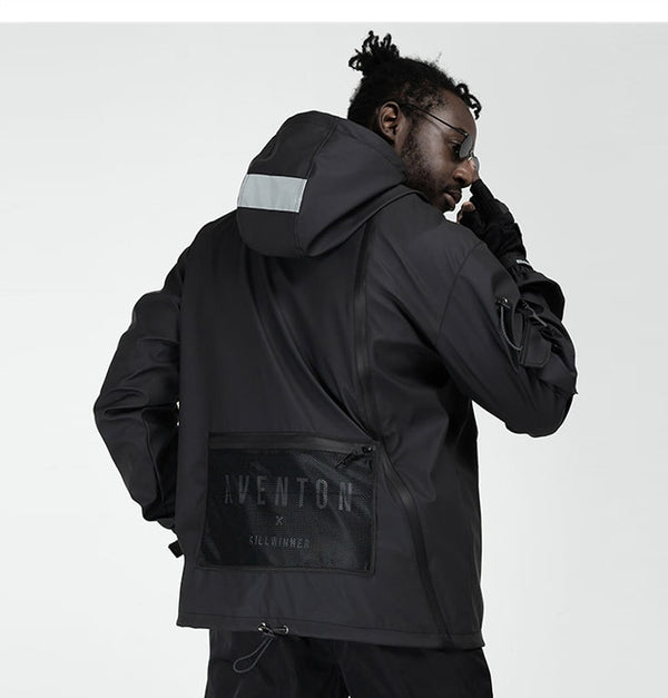 Multi Pockets Cargo Jackets Men Windbreaker Hip Hop Streetwear Outdoor Techwear Jackets Harajuku Cargo Coats | Vimost Shop.