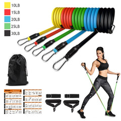 Resistance Bands Set Exercise Bands with Door Anchor Legs Ankle Straps for Resistance Training Physical Therapy Home Workouts | Vimost Shop.