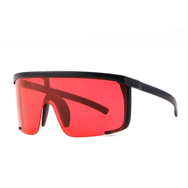 Fashion Visor Sunglasses Women Brand Designer Oversized Shield Sun Glasses Man Flat Top Mask Gogle Eyewear | Vimost Shop.