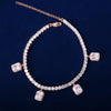 With White Crystal 4mm Tennis Chain Anklets Hip Hop Jewelry Gold Color Women Feet Link adjustable | Vimost Shop.
