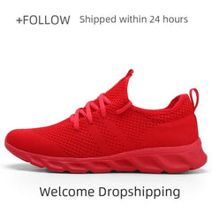 Men Light Running Shoes  Breathable Lace-Up Jogging Shoes for Man Sneakers Anti-Odor Men's Casual Shoes Drop Shipping | Vimost Shop.