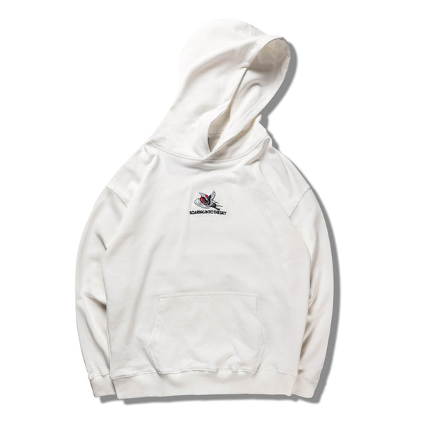 Japanese Crane Bird Embroidered Pullover Hooded Sweatshirts Hoodies Men Harajuku Hip Hop Hoodie Streetwear Tops | Vimost Shop.