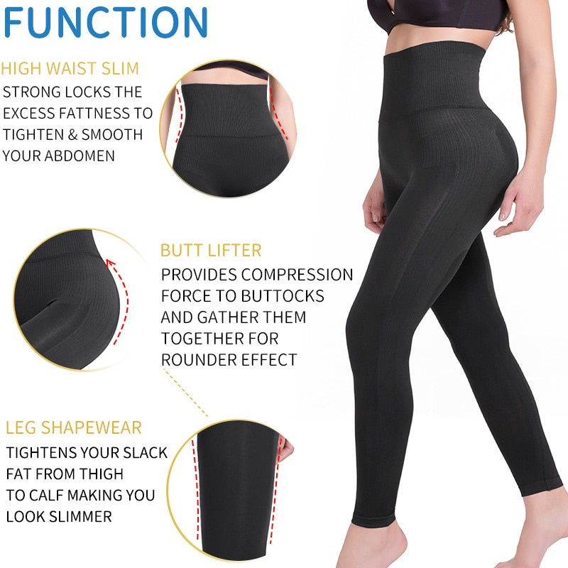 Leg Shapewear Panty Shapers High Waist Tummy Control Panties Anti Cellulite Body Shaper Thigh Slimmer Women Compression Leggings | Vimost Shop.
