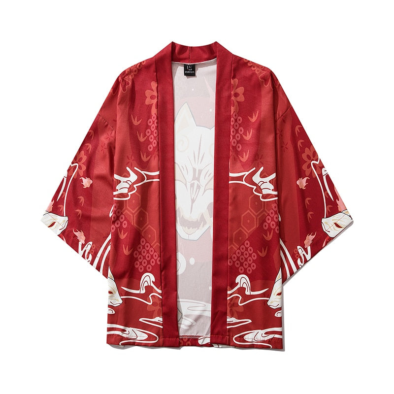 Japan Streetwear Man Beach Kimono Cardigan Cosplay Shirt Blouse for Men Unisex Japanese Yukata Kimonos | Vimost Shop.