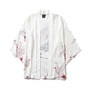 Japan Style Crane Print Men Streetwear Kimono Cardigan Robe Men Unisex Japanese Trend Kimonos Asian Black White Clothes | Vimost Shop.