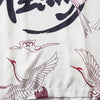 Japan Style Crane Print Men Streetwear Kimono Cardigan Robe Men Unisex Japanese Trend Kimonos Asian Black White Clothes | Vimost Shop.