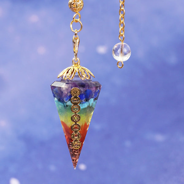 Reiki Pendulum Natural Stone Amulet Healing 7 Chakra Crystal Pendant Meditation Hexagonal Pendulums For Men Women Jewelry | Vimost Shop.