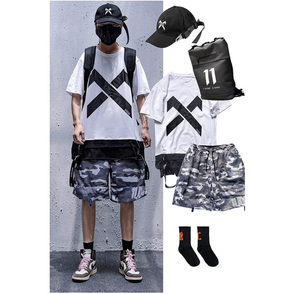 Letter Printed Reflective T Shirt Men Casual Cotton Tops Tees Harajuku Hip Hop Streetwear Short Sleeve Men | Vimost Shop.