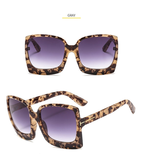 Oversize Square Sunglasse Women  Vintage Black T Frame Sun Galsses Men Luxury Brand Black Shades UV400 New Fashion | Vimost Shop.