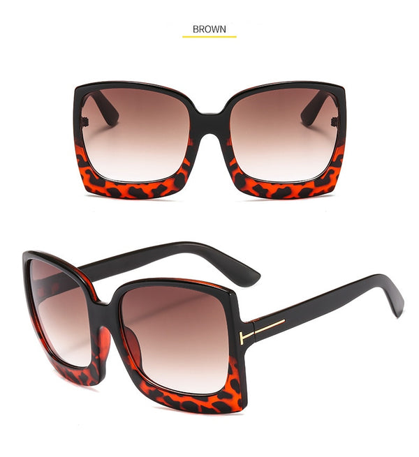 Oversize Square Sunglasse Women  Vintage Black T Frame Sun Galsses Men Luxury Brand Black Shades UV400 New Fashion | Vimost Shop.