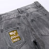 Hip Hop Men Jogger Denim Pants Skinny Washed Distressed Jeans Graffiti Print Streetwear Destroyed Ripped Jeans | Vimost Shop.