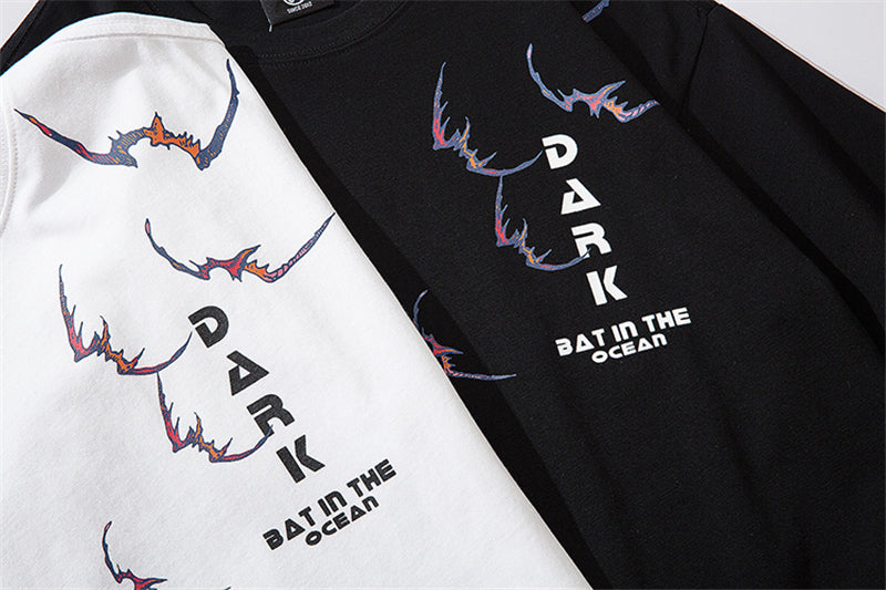 Men Streetwear Japanese Sakura Waves Tshirt Short Sleeve Cotton Harajuku T-Shirt Oversize Japan Tees | Vimost Shop.